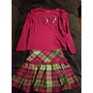 Gymboree butterfly girl top skort 5